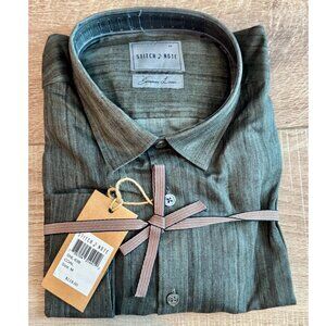 (NWTs) Stitch Note Men’s Button-Up/Long-Sleeve Shirt (Size M, Coal/Heathered)
